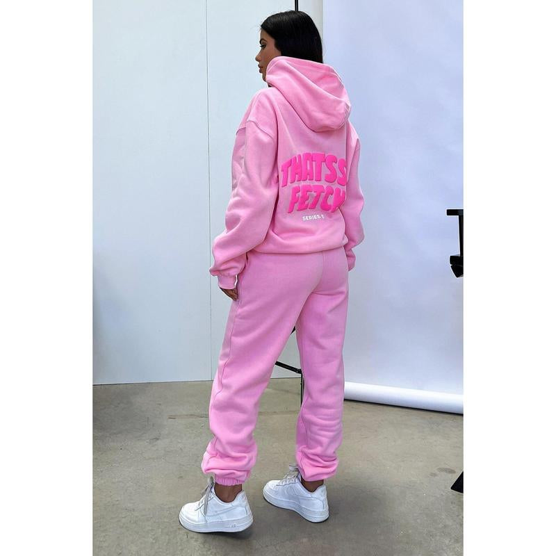 Sweatpants and a hoodie set - Pink