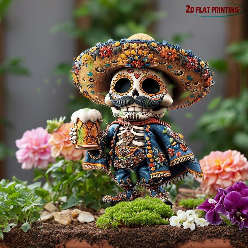 🎃 VIRAL Halloween Skull,Waterproof Acrylic Garden Decoration
