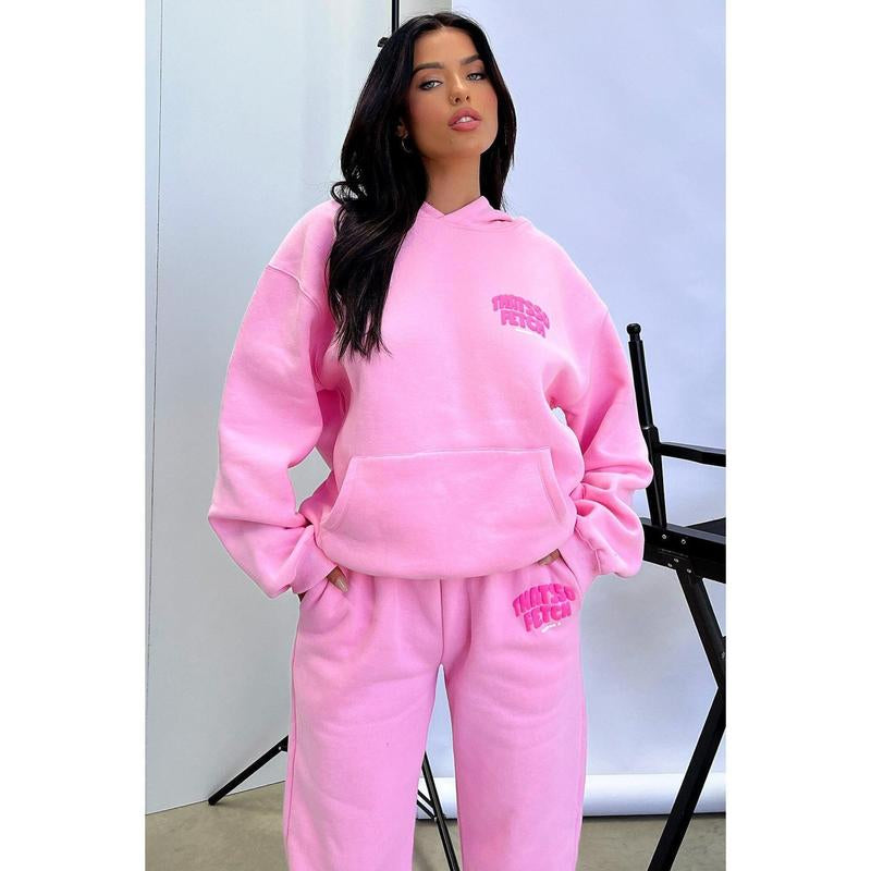 Sweatpants and a hoodie set - Pink