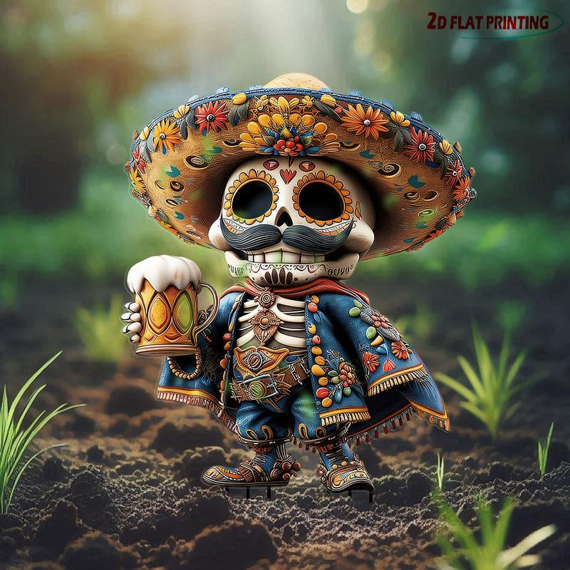 🎃 VIRAL Halloween Skull,Waterproof Acrylic Garden Decoration