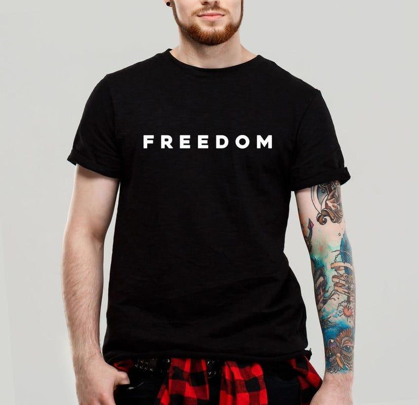 Freedom Graphic Tee Unisex Soft Cotton, Breathable & Stylish Design T-Shirt