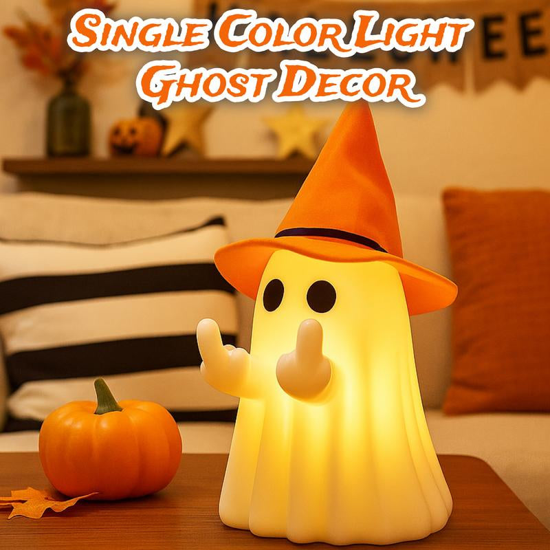 Glow in the Dark Middle Finger Scary Halloween Decor with Detachable Halloween Hat
