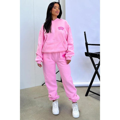 Sweatpants and a hoodie set - Pink