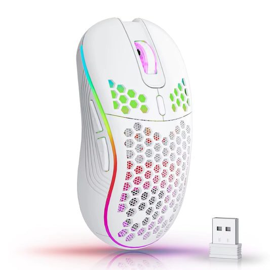 2.4G Wireless RGB Backlit Honeycomb Design Gaming Mouse