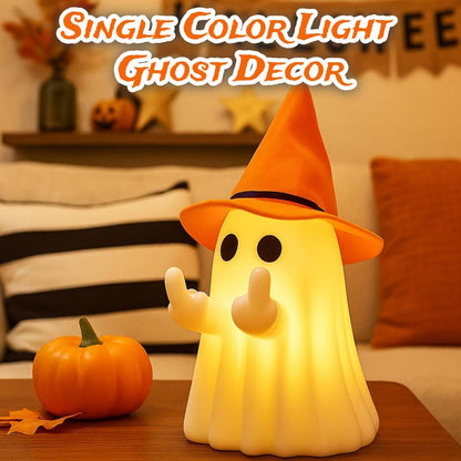 Glow in the Dark Middle Finger Scary Halloween Decor with Detachable Halloween Hat
