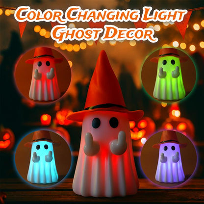 Glow in the Dark Middle Finger Scary Halloween Decor with Detachable Halloween Hat
